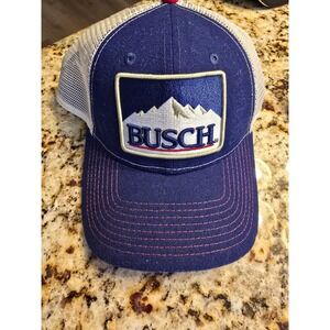 Busch Kevin Harvick 4 NASCAR Trucker Hat Cap Blue White‎ Red Gold